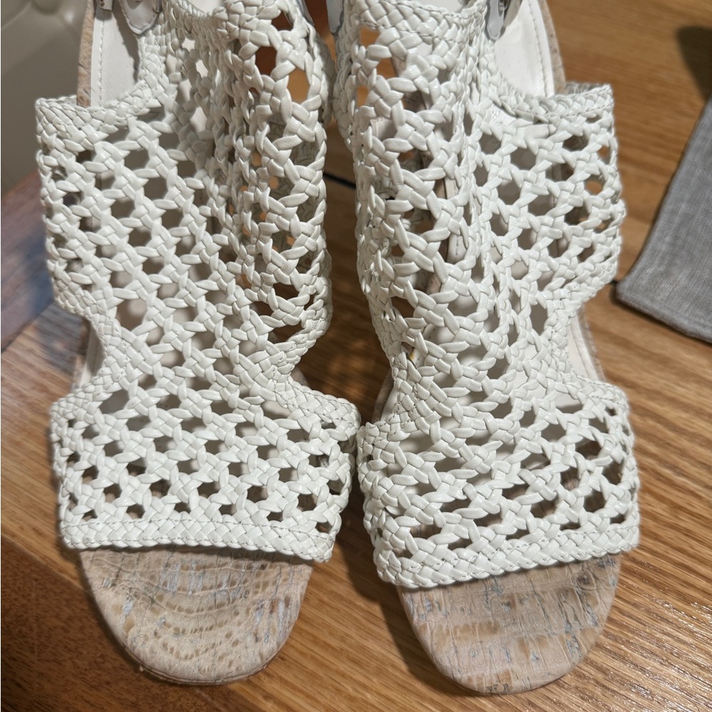 Donald J. Pliner White Crochet Heels - Picture 2 of 5